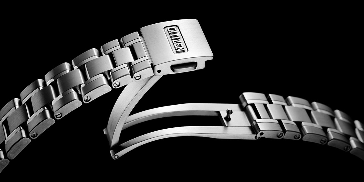 It’s so comfortable you’ll feel as though you’re not even wearing a watch. The band has a trifold push button clasp.