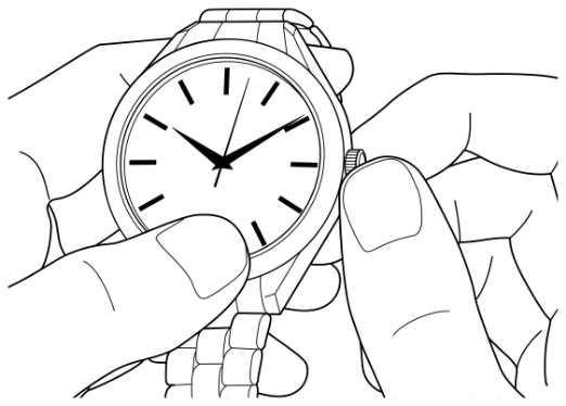 Winding the crown slowly and gently