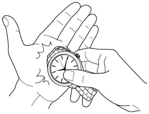 Tapping it against your palm