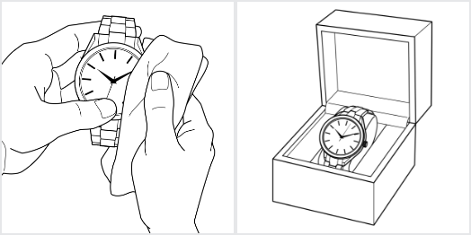 Mechanical watch being cleaned